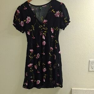Wild Fable Black Floral Blouse